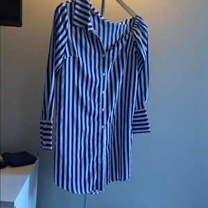 Shirt off the shoulder dress